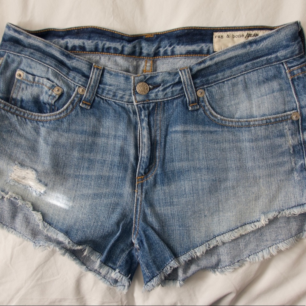Rag & Bone Cut Off Denim Shorts